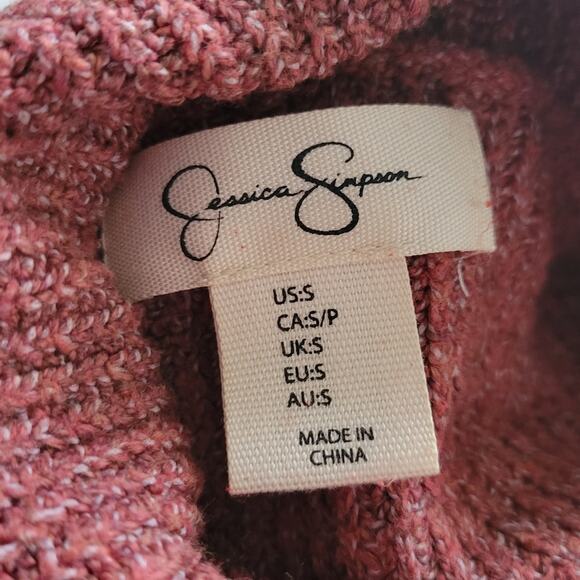 Small Jessica Simpson button detail brown cowl neck sweater - Picture 3 of 5
